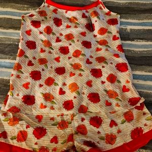 2pc silk pajama set sz large